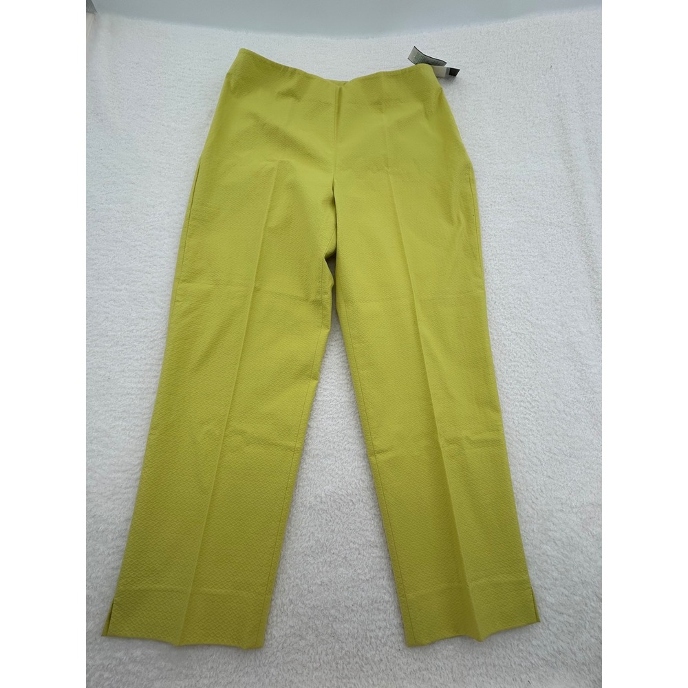 Women’s Straight-Leg Trousers in Lime Green